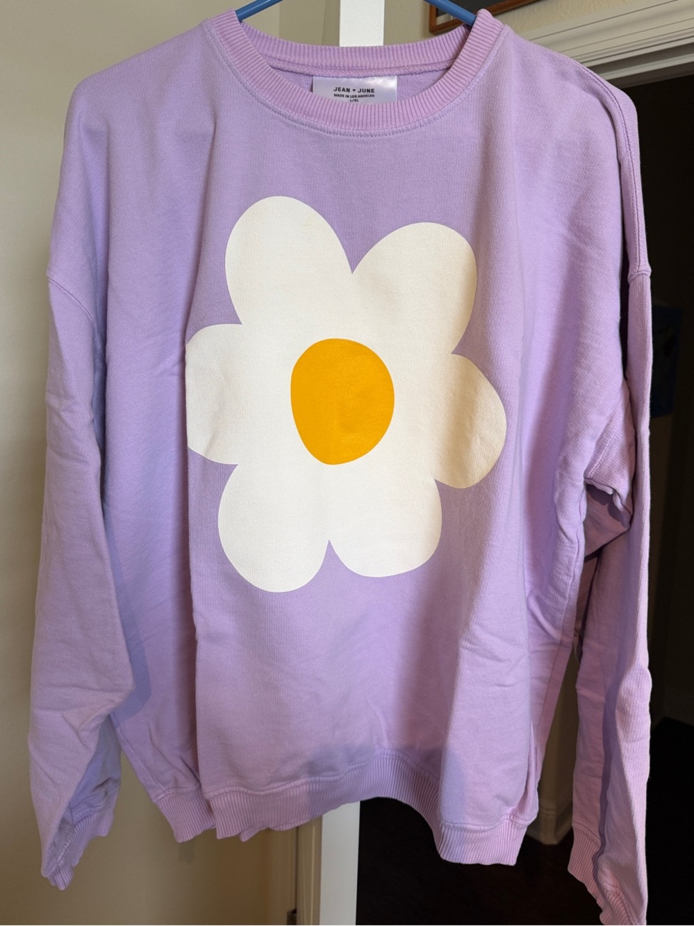Jean and June Lavender Daisy Crewneck Sweatshirt
